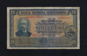 PORTUGAL PORTUGIESISCH MOSAMBIK 20 Escudos 1941 P-85 SELTEN SCHÖN - Bild 1 von 2