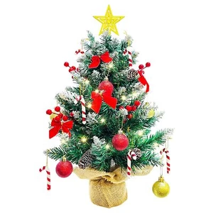Mini Christmas Tree with Lights 24inch Light Up Artificial Christmas Tree Sta... - Picture 1 of 7