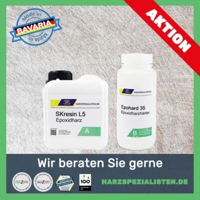 SKRESIN 1,5 kg SET Epoxidharz, Laminierharz, Epoxydharz, GFK für Bootsbau, Modellbau
