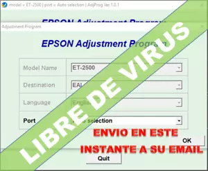 Reset Epson ET2400,ET2550,ET2610,ET2710 2800,2856,4550✅Waste ink Counter Reset⭐⭐ - Foto 1 di 11