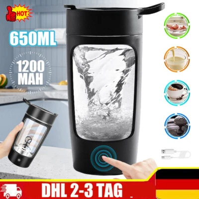 MARKENLOS Elektrischer Protein Shaker,Eiweiß Shaker Becher Wiederaufladbar Fitness-Flasche
