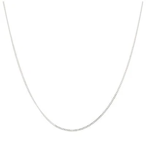 Sterling Silver Very Fine 0.5mm Diamond Cut Curb Chain 14 - 32 Inches - Picture 1 of 97