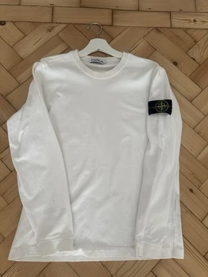 Stone Island Long Sleeved Lightweight Pullover Sweater Size Medium White  - image 1 of 4