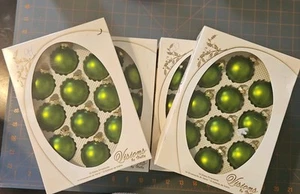 Vtg Visions by Holly 40 count Christmas Tree Glass Ornaments original boxes - Picture 1 of 6