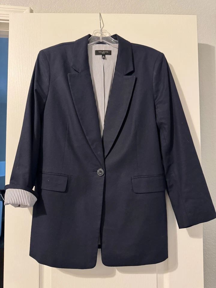 Talbots Relaxed 90s Blazer in Navy - Image 1 of 1