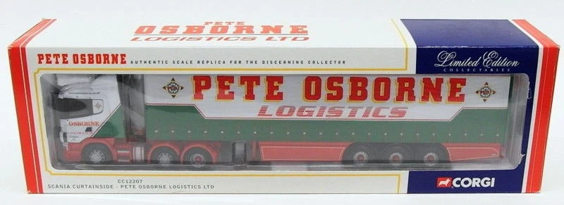 Corgi 1/50 Scale Model CC12207 - Scania Curtainside - Pete Osborne Logistics - Bild 1 von 4