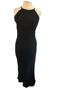 Black Sleeveless Halter Neck Maxi Dress - Picture 1 of 7
