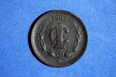 1903 Mexico 1 Centavo Copper Coin #M24373 - Image 1 of 2
