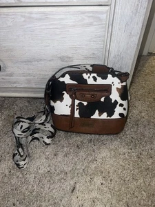 Wrangler Cow Print Crossbody Bag - Brown - Picture 1 of 1