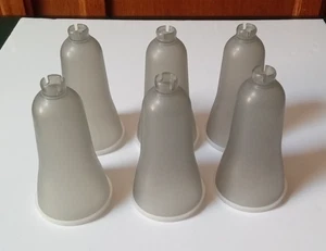 VTG Tupperware Smoke Gray Tall Dessert Parfait Cups 754 & Lids 296 Only NO BASES - Picture 1 of 6