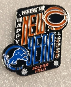 2025 Detroit Lions Chicago Bears GAME DAY PIN Week 18 NO PACKAGING Soldier Field - Picture 1 of 2