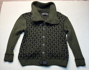 LCR Black Edition Herren Strickjacke Strickpullover Gr. 2XL Waldgrün Schnalle Knopf - Bild 1 von 6
