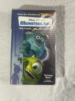 Monsters Inc Disney Pixar VHS Clamshell Edition Blue Tape - Image 1 of 4