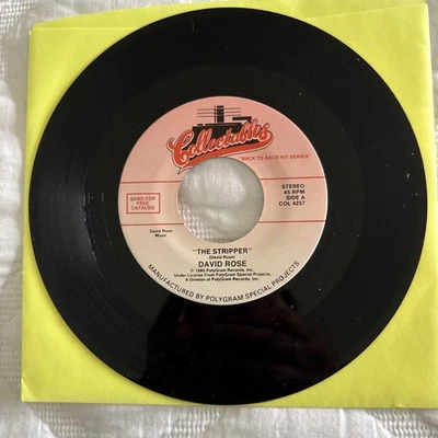 DAVID ROSE The Stripper b/w Happy Birthday  7” Vinyl 45 RPM NM W/ Sleeve 1986  - Image 1 of 4