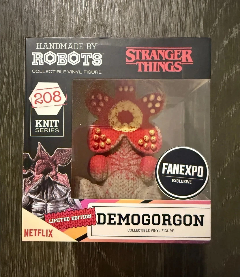 机器人手工制作 Stranger Things Demogorgon 乙烯基人偶 205 针织 Megacon 2025 — 第 1/1 张图片