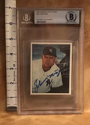 Yankees 50 Years Of All-Stars Johnny Mize  Autographed  1983 TCMA card. #29 - Image 1 of 2