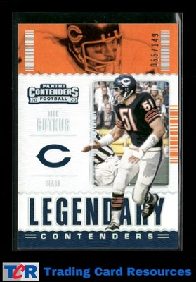 2020 Panini Contenders #LC-DBU Dick Butkus Legendary Contenders Silver #/149 - Image 1 of 2