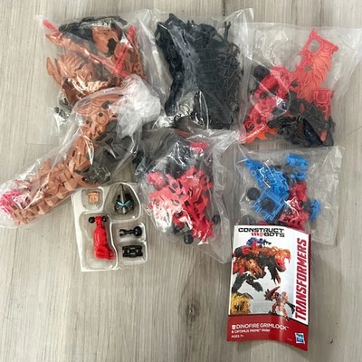 New 2013 Hasbro Transformers Construct Bots Dinofire Grimlock & Optimus Prime - Image 1 of 4
