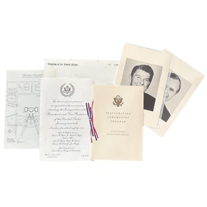 1981 Presidente Ronald Reagan Inauguración Congreso Invitación Paquete Bush - Imagen 1 de 10