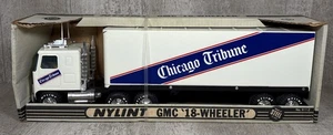 Vintage Nylint Chicago Tribune GMC 18 Wheeler Semi Truck Pressed Steel - Picture 1 of 9