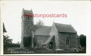 REAL PHOTOGRAPHIC POSTCARD BARTON ON THE HEATH CHURCH, WARWICKSHIRE - Picture 1 of 2