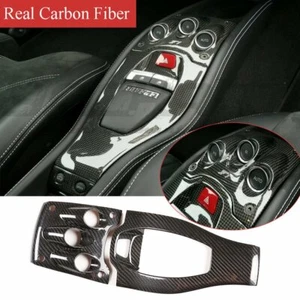 Real Carbon Fiber Central Control Gear Shift Panel Trim For Ferrari 458 2011-16 - Picture 1 of 8