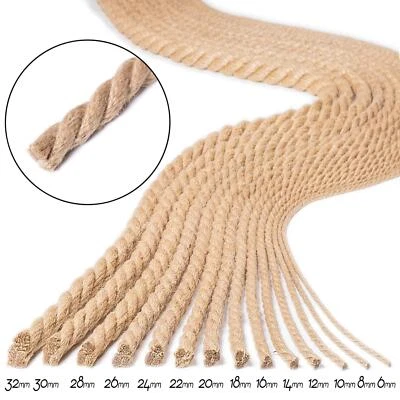 Juteseil Tauwerk Natur Hanfseil Tau Jute Schnur Leine DIY Deko Makramee Vintage - Bild 1 von 4