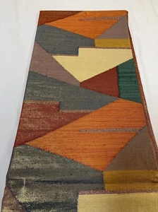 Japanese Vintage Kimono Fukuro Obi  Sash Gold  Geometric pattern - Picture 1 of 5