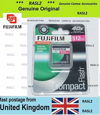 Genuine FujiFilm 512MB Compact Flash CF Memory Card For  FinePix S5 S3 S2 S1 Pro - Image 1 of 4