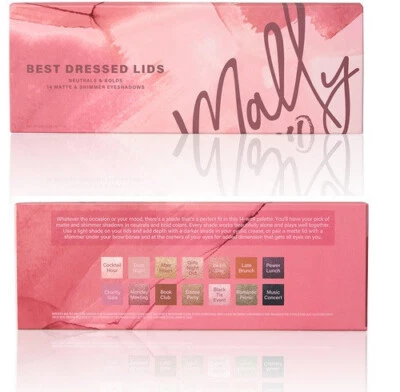 Mally Beauty Best Dressed Lids Neutrals & Bolds Matte & Shimmer Eyeshadows NEW - Image 1 of 2