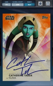 Topps Star Wars Card Trader Rare Women of Star Wars Signature - Numa