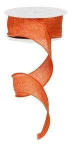 Cinta de arpillera real, coral oscuro, borde con cable, rollo de 1,5" de ancho X 10 yardas - Imagen 1 de 1