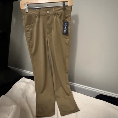 Брюки Izod performance желтовато-коричневые эластичные регулируемая талия для мальчиков молодежный размер 12 обычные новые с ценниками - Изображение 1 из 4