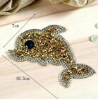 Rhinestone Sparkle Dolphin Patch Patches Iron on Alphabet Embroidery Clothes