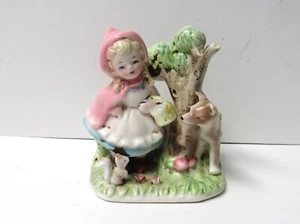 Rotkäppchen Wolf Vintage Keramik Figur gekreuzte Pfeile Marke #S8484 - Bild 1 von 8