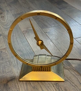 Vintage 1950's Jefferson Golden Hour Electric Mystery Clock Works Great - Picture 1 of 5
