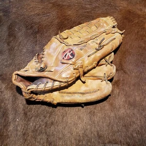 Vintage Rawlings RBG36 Reggie Jackson Leather Baseball Softball Glove RHT - Picture 1 of 13