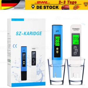 Elektronischer Wassertester Wasser Pool Messgerät Digital pH TDS&EC Wert Test - Bild 1 von 11