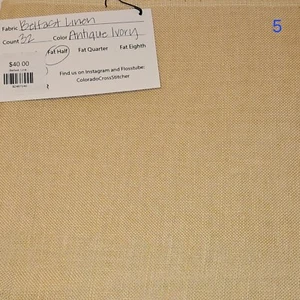Cross Stitch Linen Fabric - Fat Half Yard - 28, 30, 32, 36 Stitch Count - Picture 1 of 13
