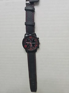 sanwood watch, choreograph design, KM-106, black and red,needs Battery - Picture 1 of 5