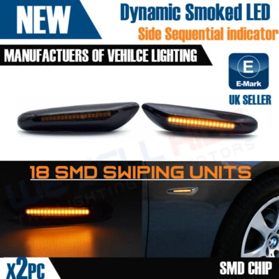 2x Sequential Dynamic Indicator Side Marker LED BMW E46 E60 E90 E91 E92 UK STOCK - Image 1 of 3