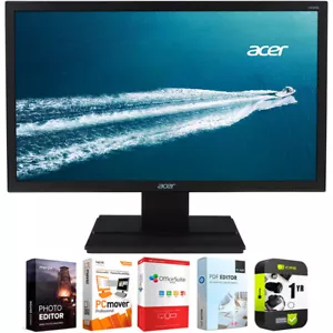 Acer 21.5" Full HD Widescreen LCD Monitor Black + Warranty and Software Bundle - Picture 1 of 12
