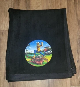 Toalla deportiva de golf Iron Maiden Eddie 16x18 negra - Imagen 1 de 2