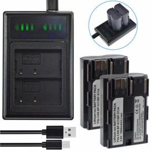 2x Battery +Slim Charger for Canon BP-511 EOS 300D D300 EOS KISS EOS-30D EOS40D - Picture 1 of 12