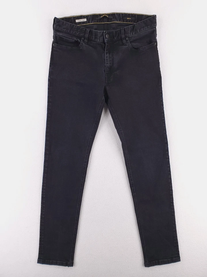 Pantalones de mezclilla elásticos canadienses Alberto Jeans para hombre 32x32 negros ajustados rectos de lujo T400 Foto 1 de 4