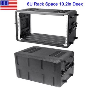 6U Rack Case Shallow 10.2" Depth 19" Rackmount Flight Case Watertight Dust-Proof - Picture 1 of 7