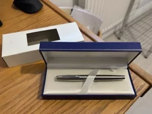 Boxed Waterman Hemisphere Silver Fountain Pen - Picture 1 of 2