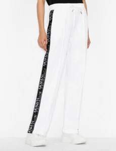 $130 A|X Armani Exchange Women Athleisure Palazzo Drawstring trousers, White, XS - Picture 1 of 6