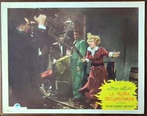 Betty Hutton tries to defend herself Red Hot & Blue original Lobby Card 5743