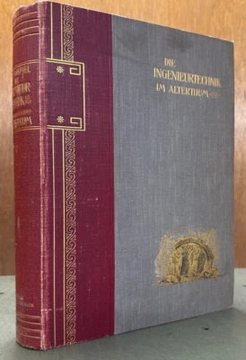 Die Ingenieurtechnik Im Alterthum | von Curt Merckel  In German  Berlin 1899 - Image 1 of 4